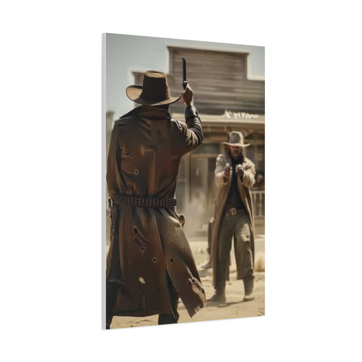 High Noon Gunslinger Duel Wall Art & Canvas Print