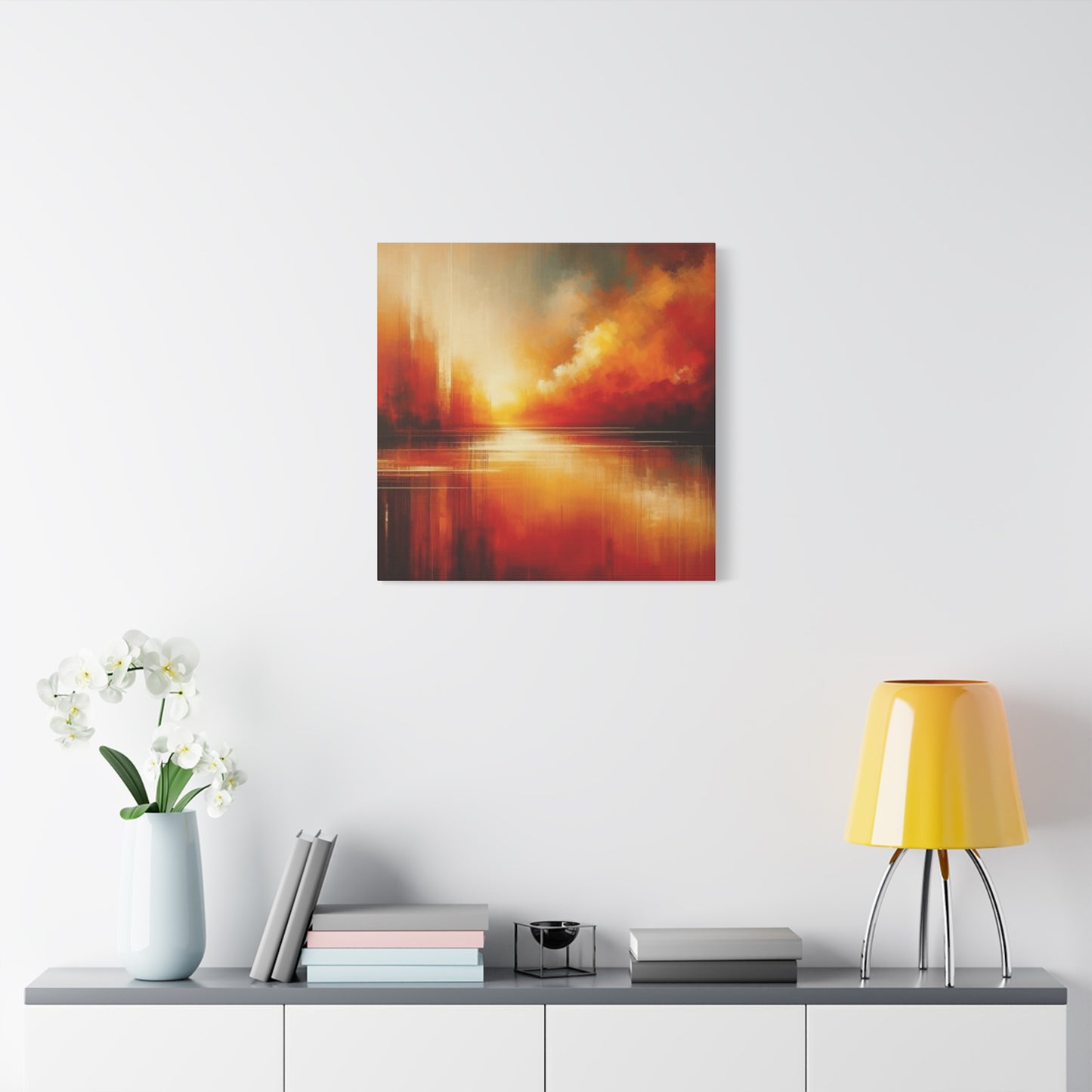 Bright Sunset Sky on River Wall Art & Canvas Prints