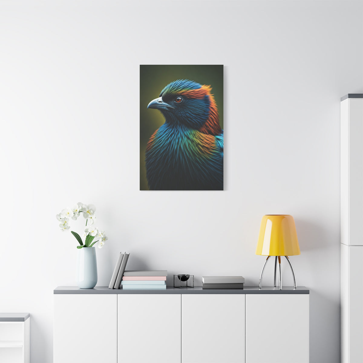 Vibrant Jewel-Toned Bird Portrait Wall Art & Canvas Prints