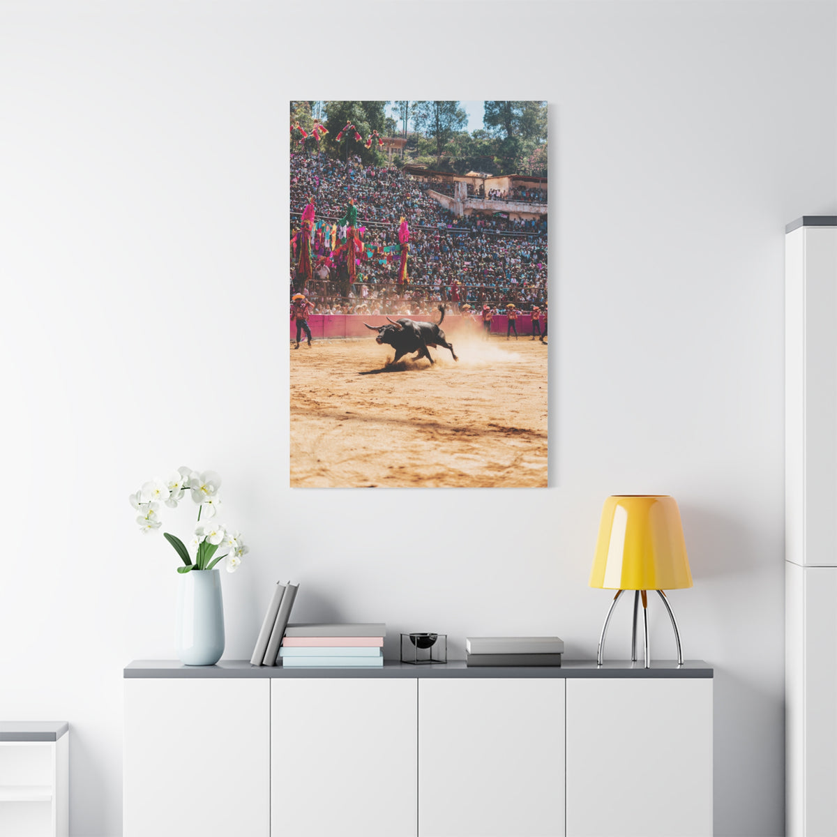 Latin American Bull Festival Arena Wall Art & Canvas Print