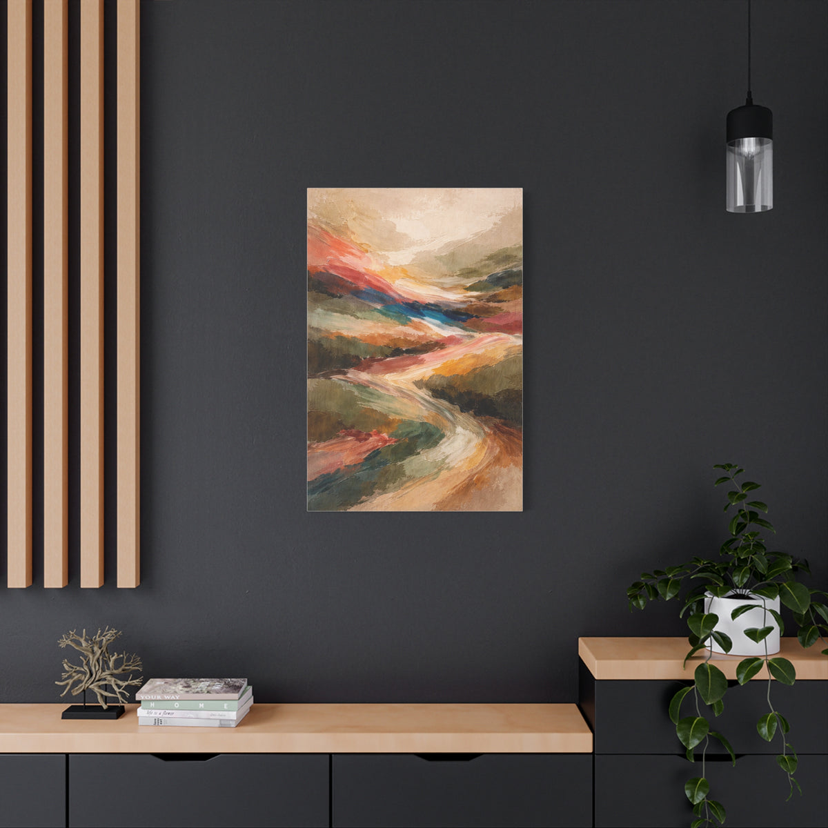 Warm Earthy Wabi-Sabi Abstract Landscape Wall Art & Canvas Print