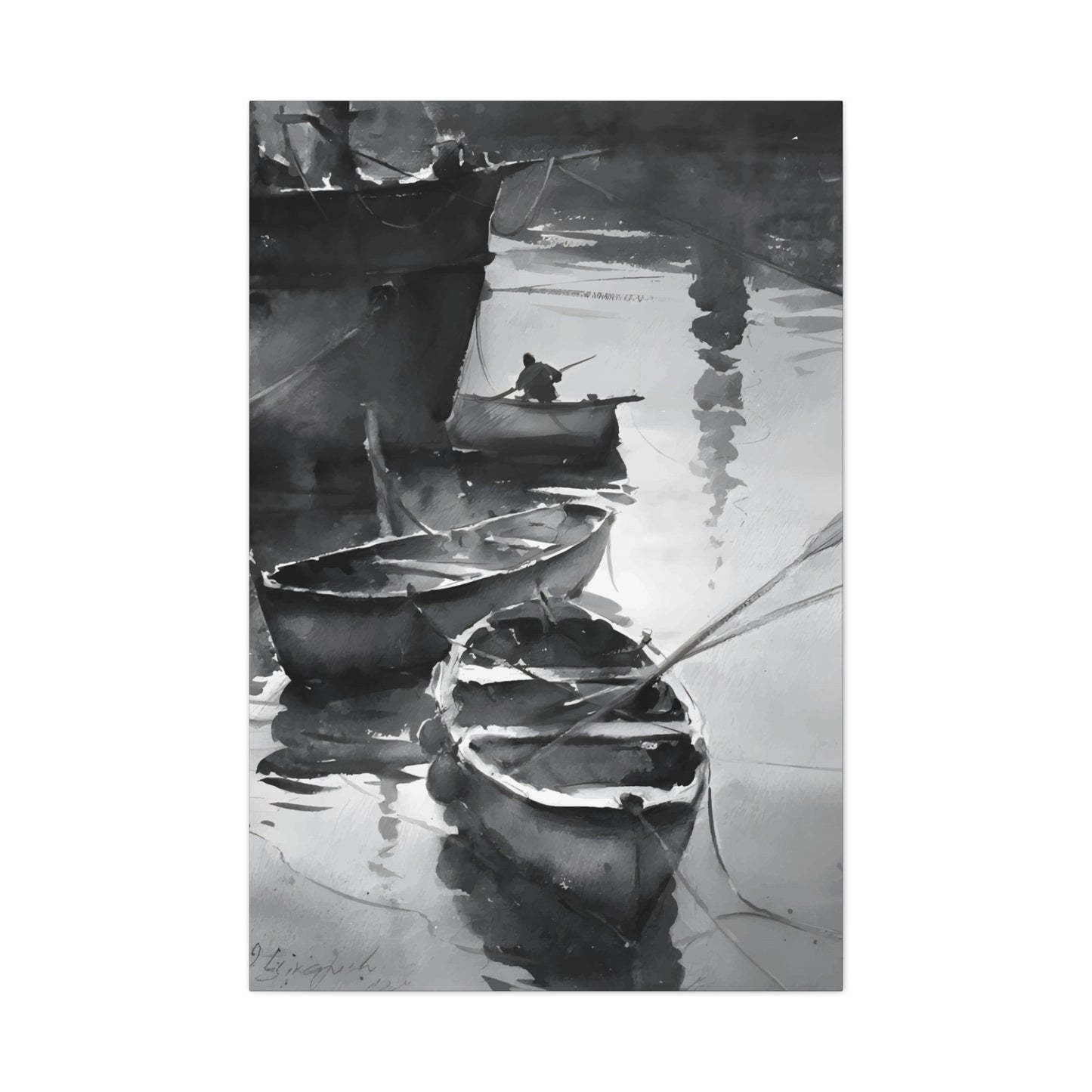 Boat Oil Painting Wall Art & Canvas Prints