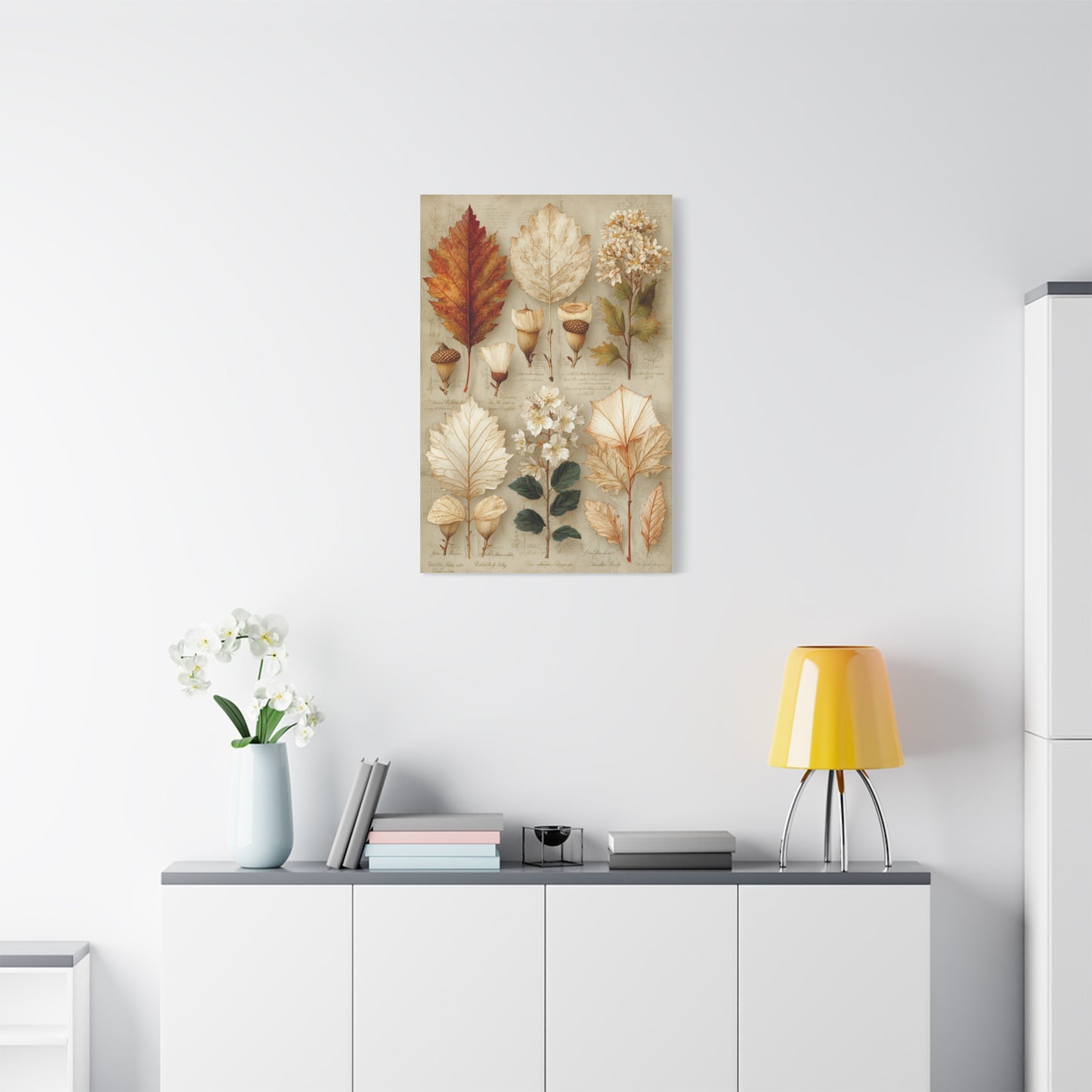 Vintage Autumn Botanical Leaf Study Wall Art & Canvas Print