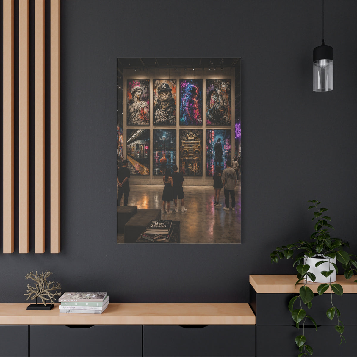 Modern Street Art Gallery Exhibition Street Wall Art & Canvas Print
