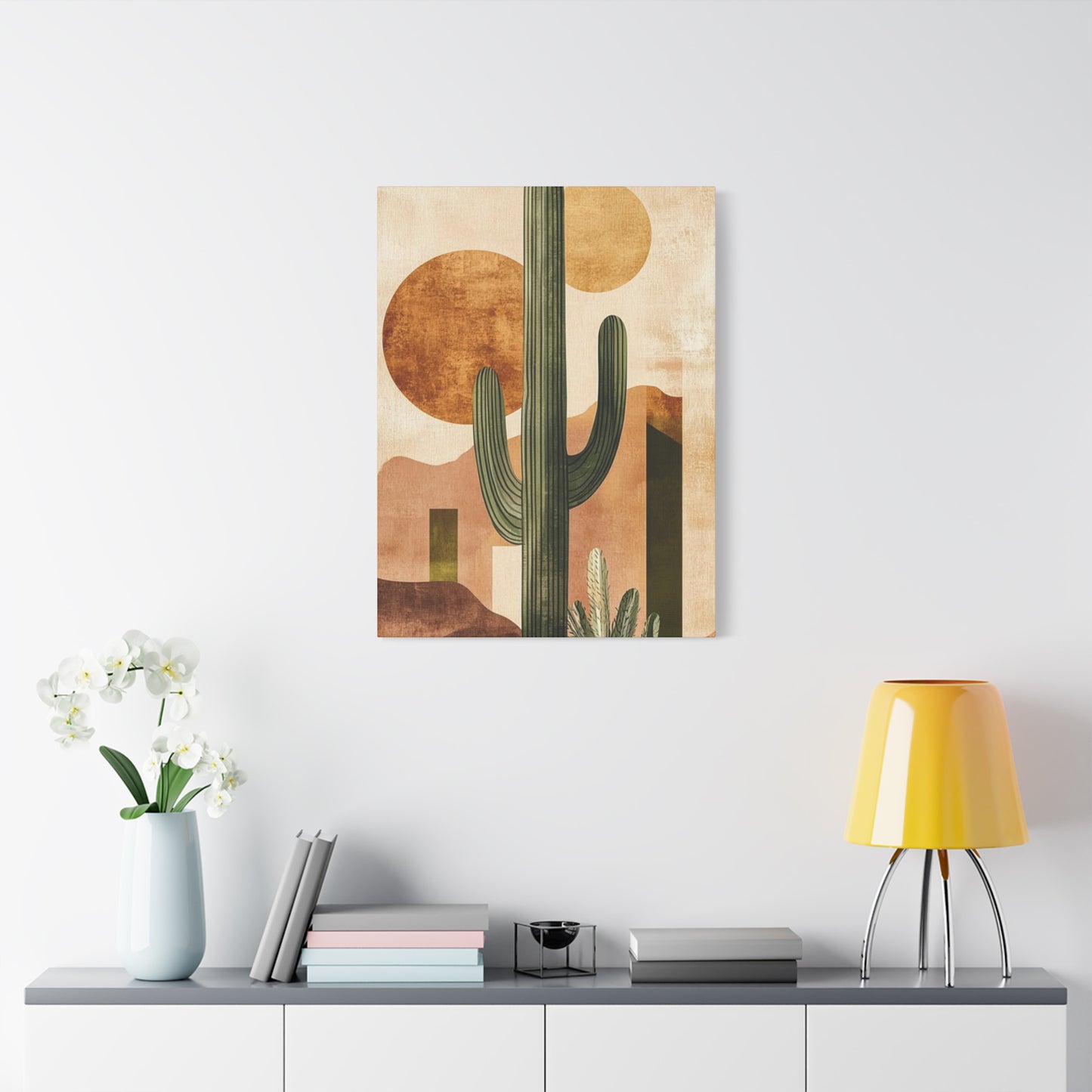 Long Cactus In Desert Wall Art & Canvas Prints