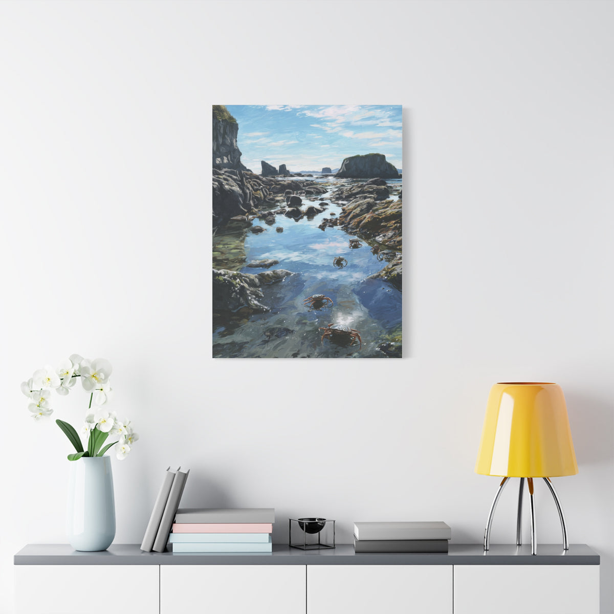 Tide Pools Along Rocky Coastal Shore Wall Art & Canvas Print