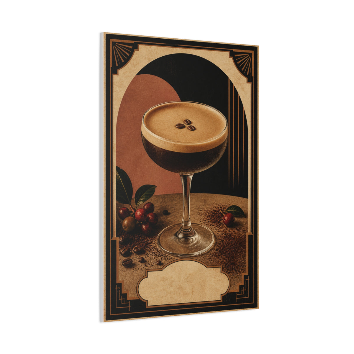 Espresso Martini Deco Poster Wall Art & Canvas Print