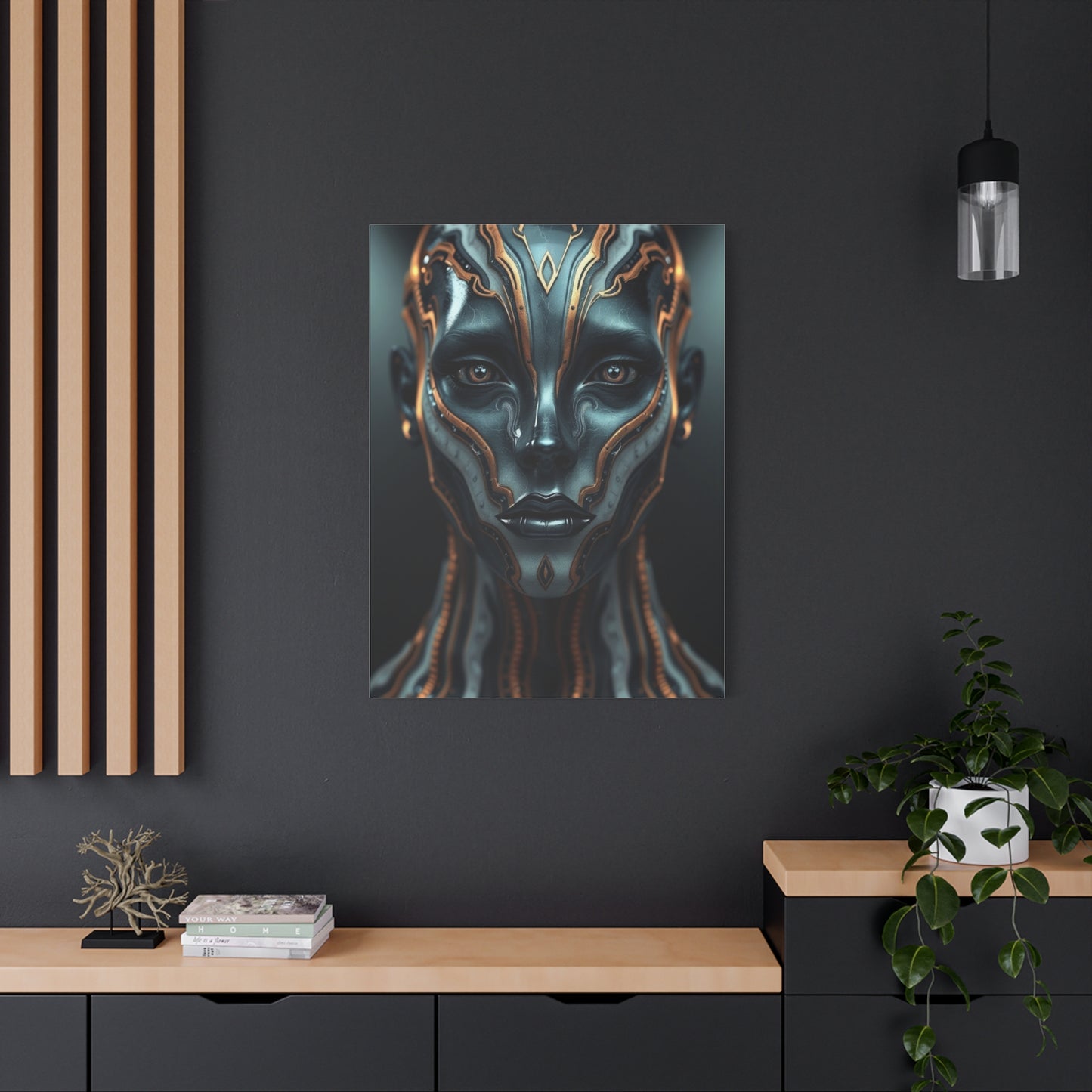 Charcoal, Onyx, and Ivory Art Luxury Canvas Wall Art & Canvas Print