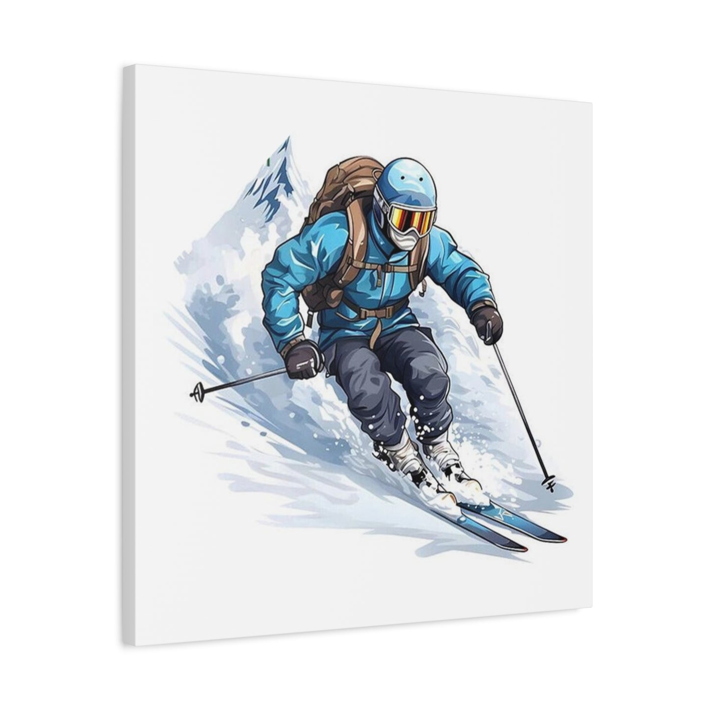 Skiing Drawing Wall Art & Canvas Prints