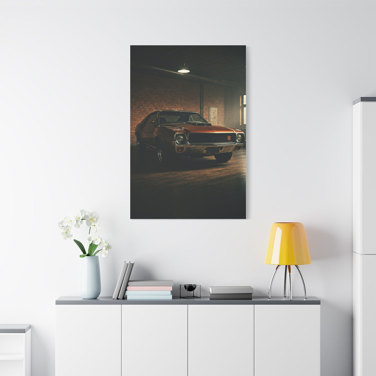 AMC Javelin Classic Americana Garage Wall Art & Canvas Prints