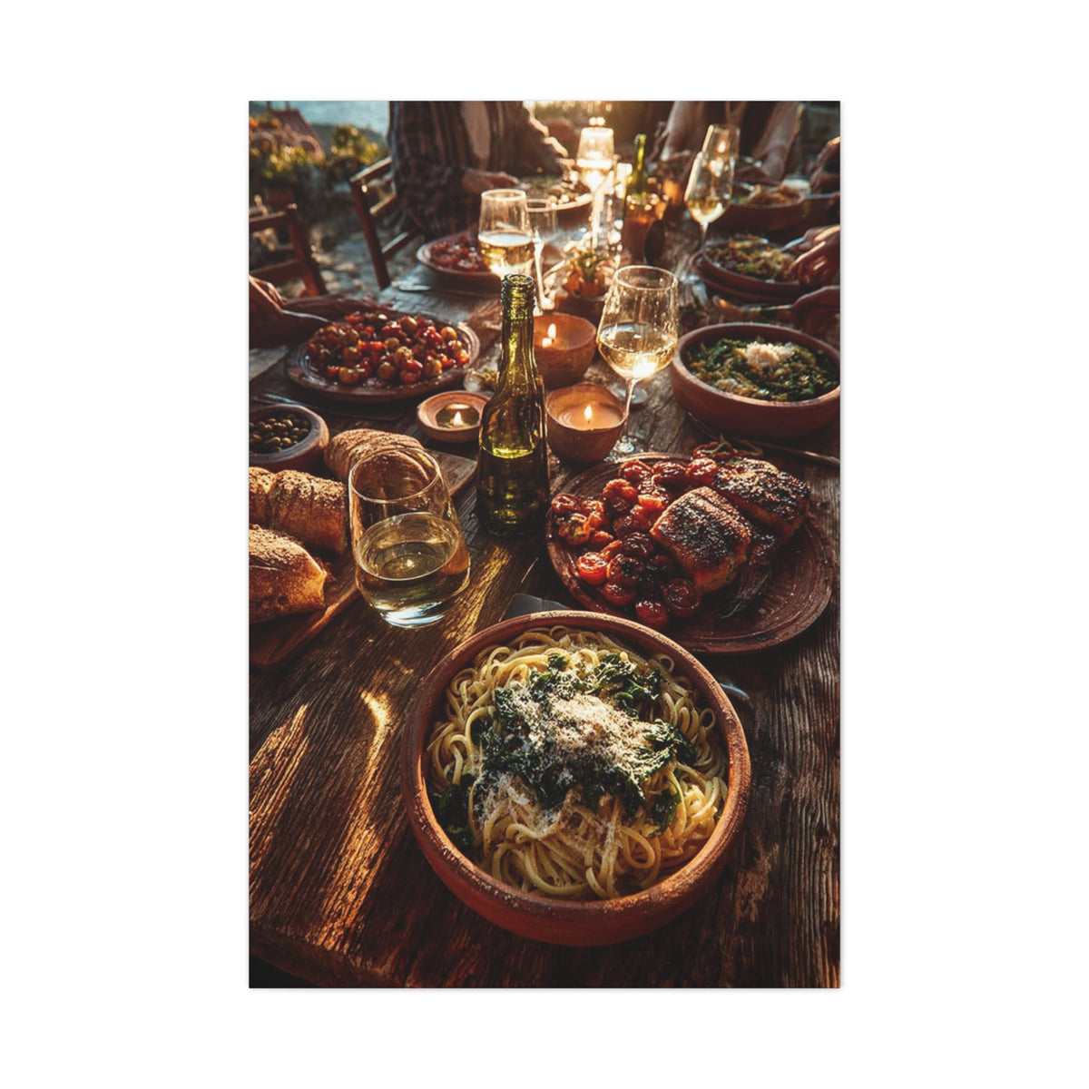Italian Family Dinner Table Wall Art & Canvas Print