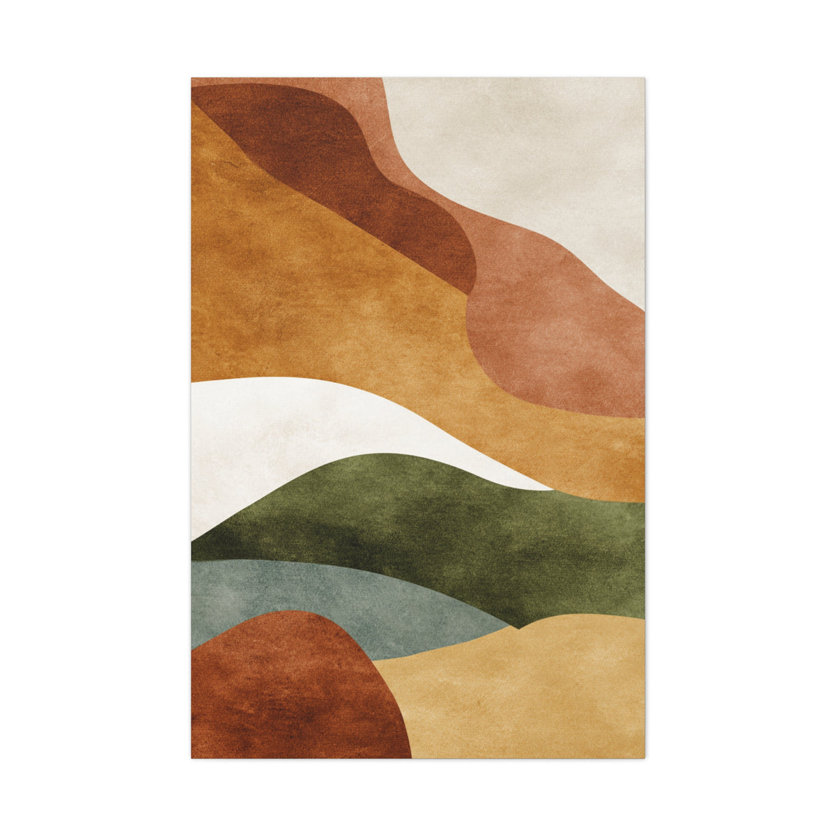 Earthy Organic Abstract Landscape Wall Art & Canvas Print