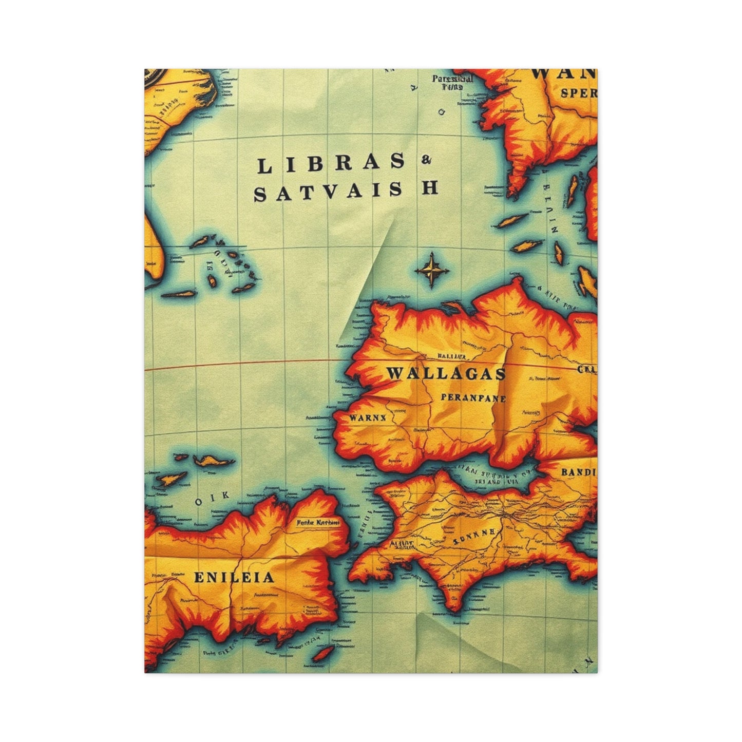 Antique Maps Art Refined Canvas Wall Art & Canvas Print