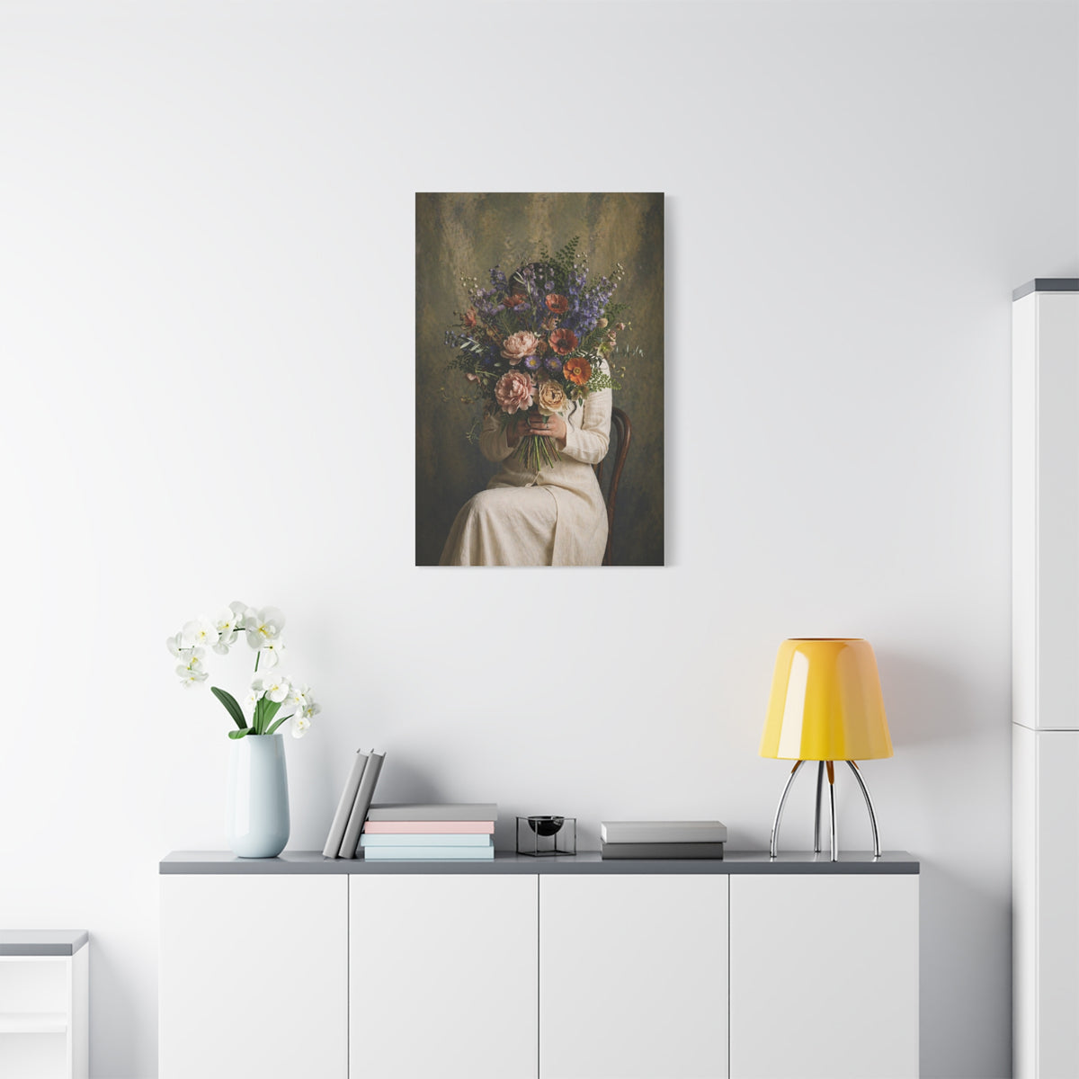 Concealed Identity Floral Portrait Wall Art & Canvas Print