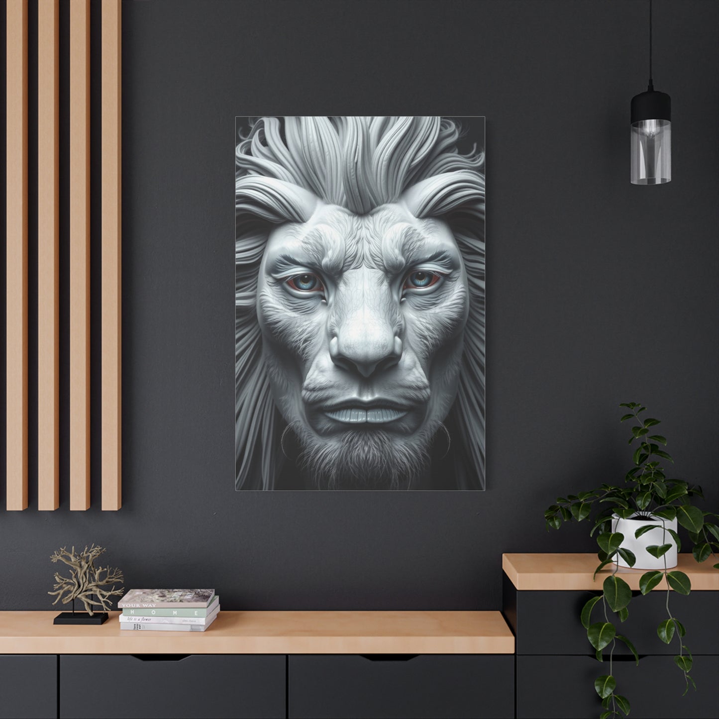 Supreme Gray & White Art Wall Art & Canvas Print