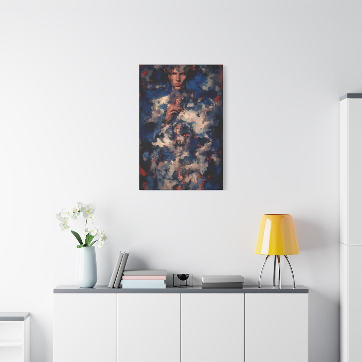 Surreal Cloud Portrait Composition Wall Art & Canvas Print