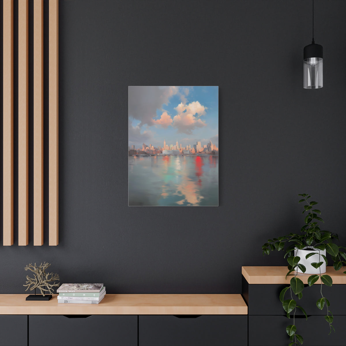 New York Skyline Pastel Dawn Serenity Wall Art & Canvas Print