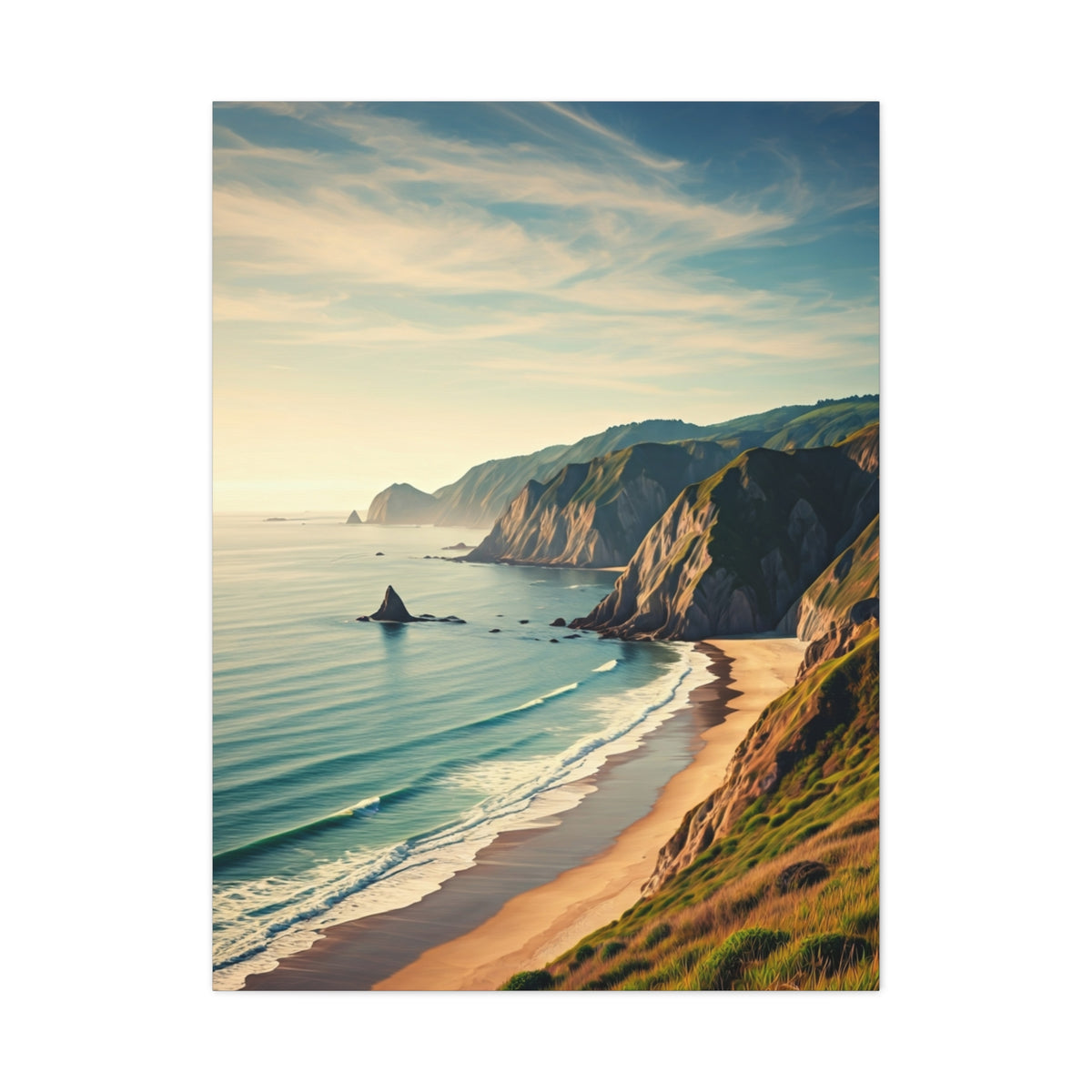 Majestic Cliffside Ocean Panorama Wall Art & Canvas Prints