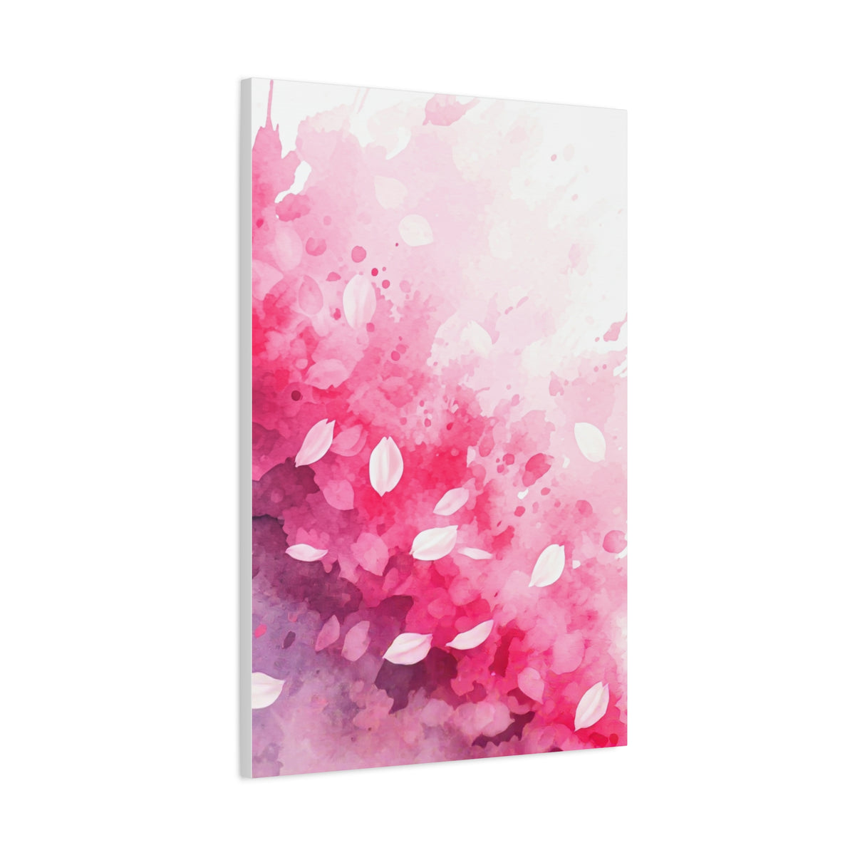 Abstract Sakura Watercolor Petals Wall Art & Canvas Prints