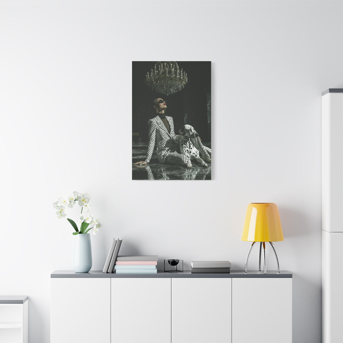 Dalmatian Fashion Editorial Portrait Wall Art & Canvas Print