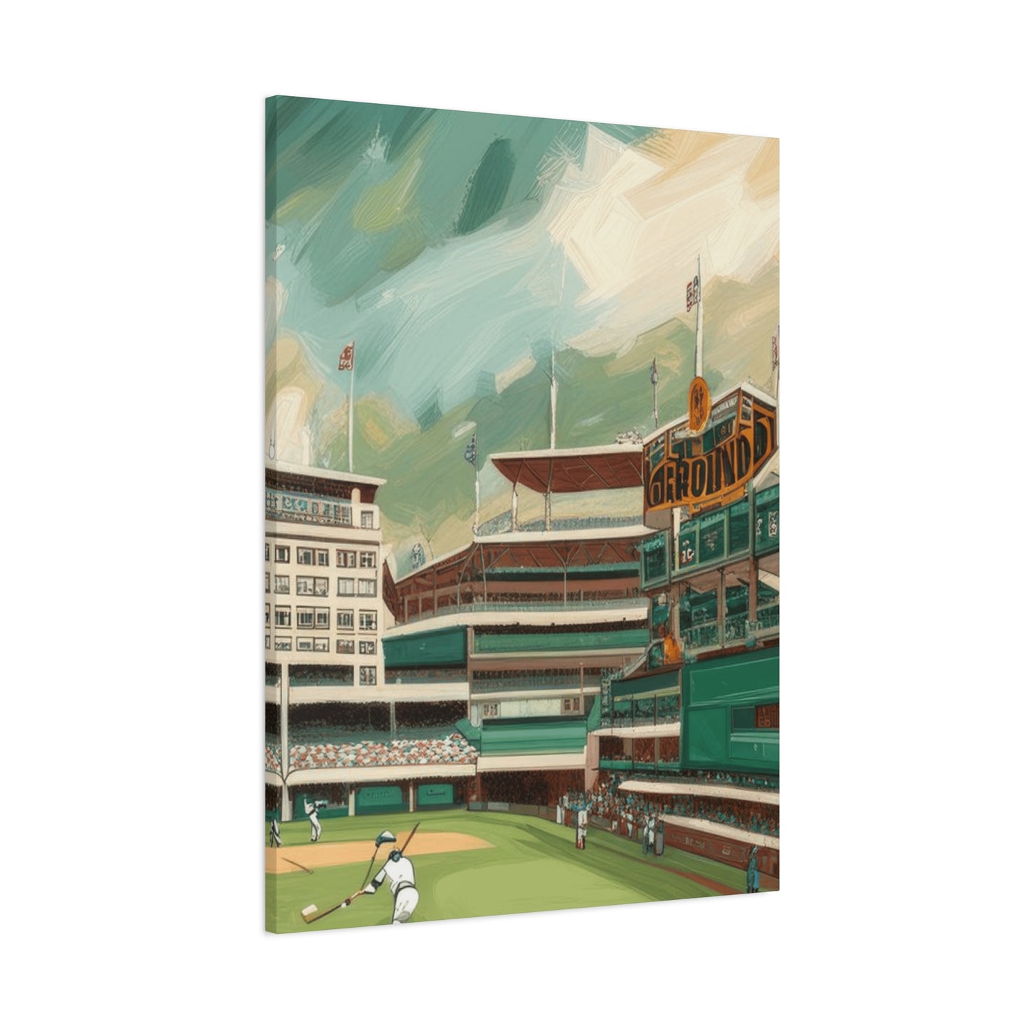 Baseball Game Painting Wall Art & Canvas Prints