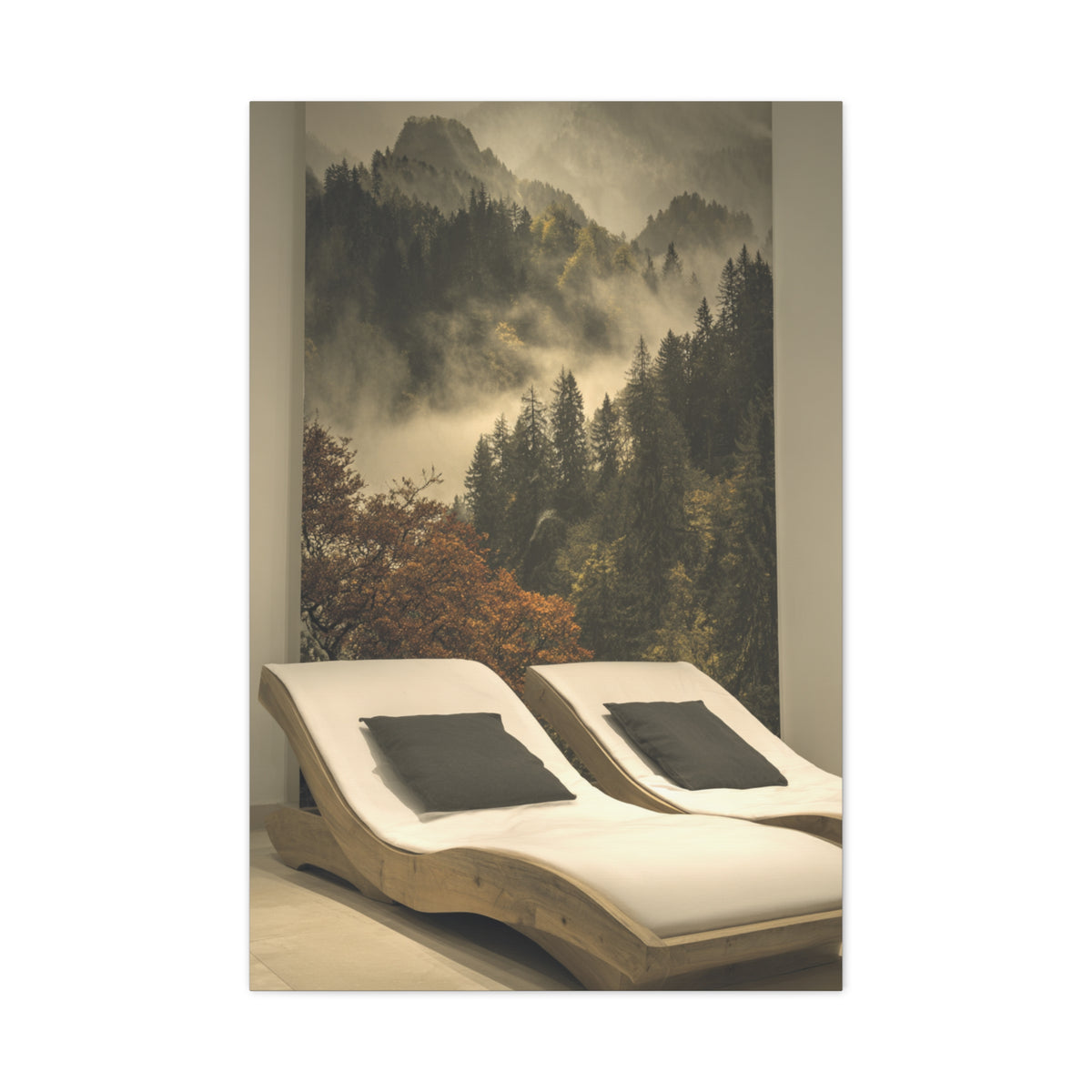 Woodland Dusk Forest Landscape Wall Art & Canvas Print