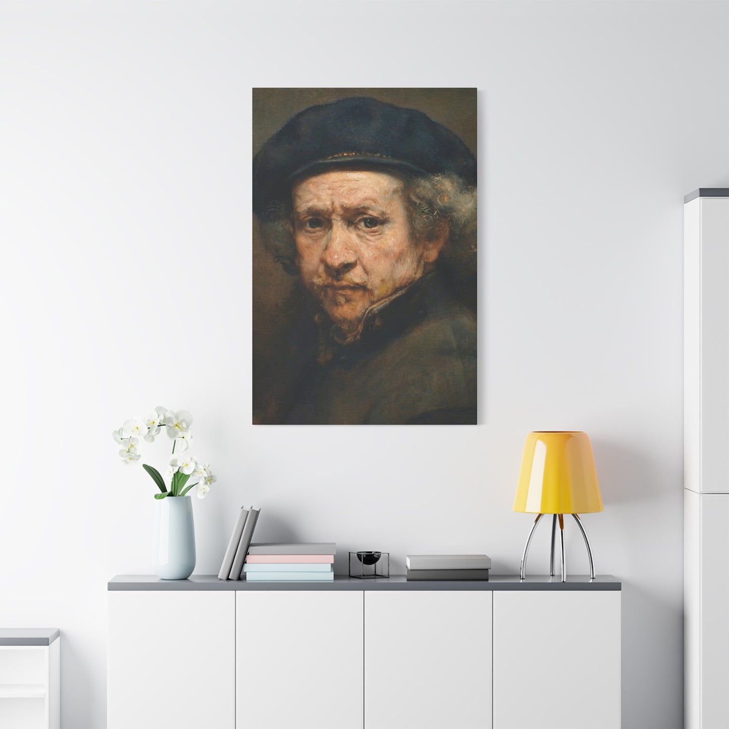 Rembrandt by himself Portrait Wall Art & Canvas Prints