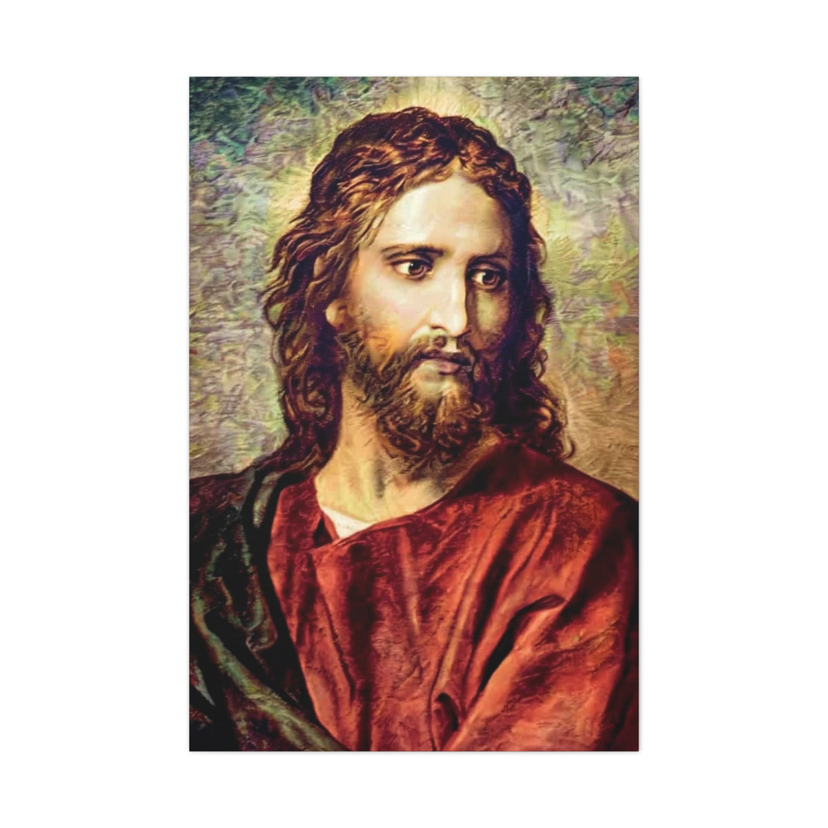 Classical Portrait of Christ Sacred Gaze Wall Art & Canvas Print