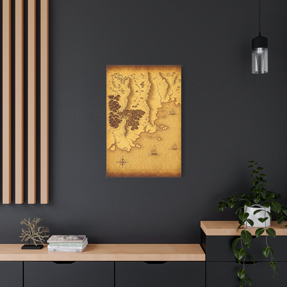 Antique Compass World Map Wall Art & Canvas Prints