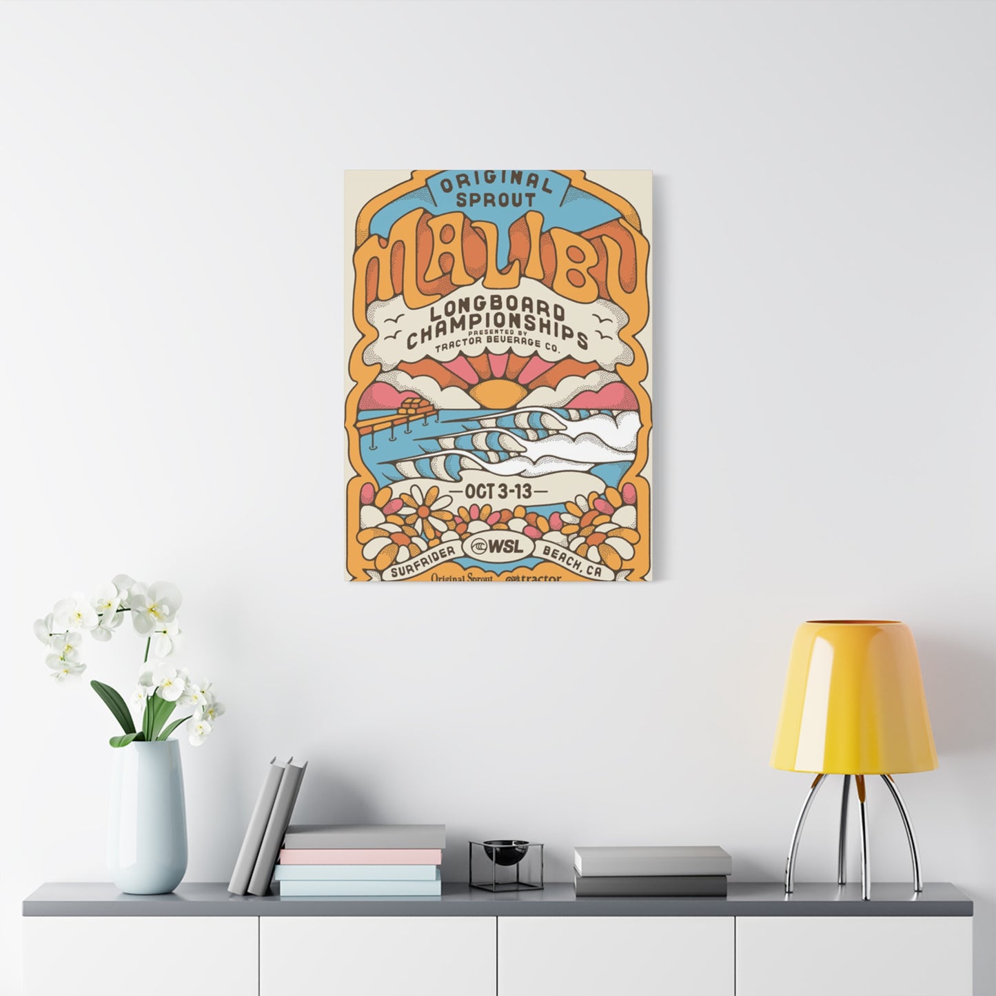 Malibu Surf Poster Wall Art & Canvas Prints