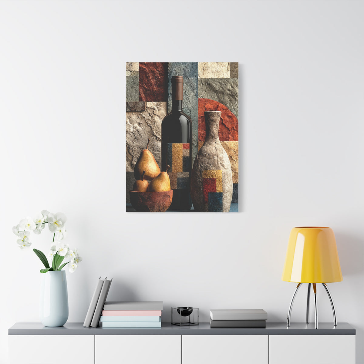 Contemporary Abstract Wine Still Life Wall Art & Canvas Print