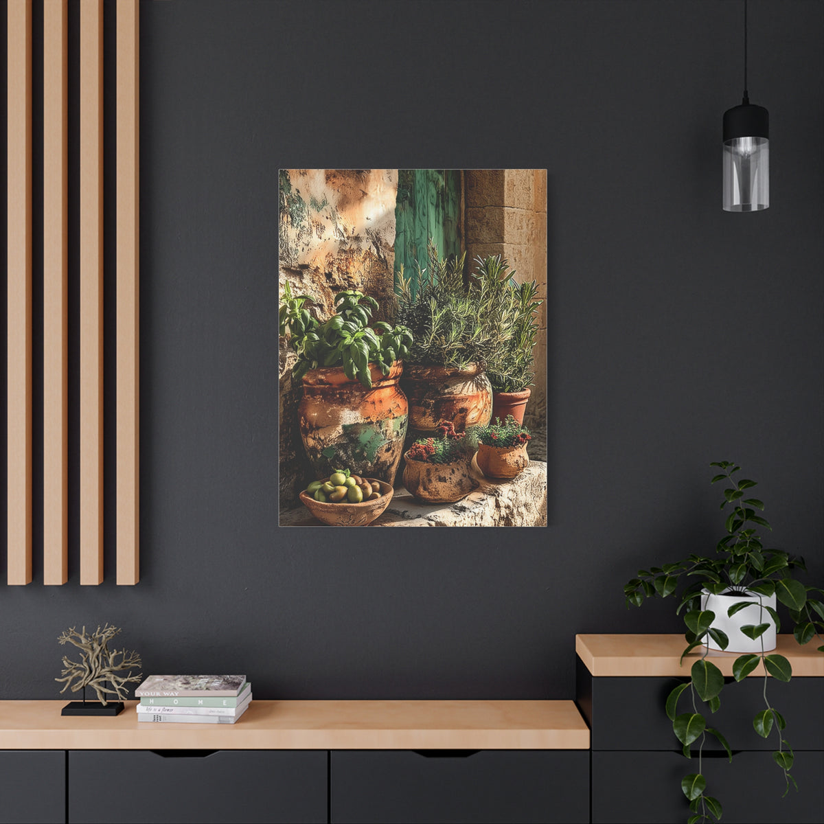 Mediterranean Herb Garden Still Life Wall Art & Canvas Print