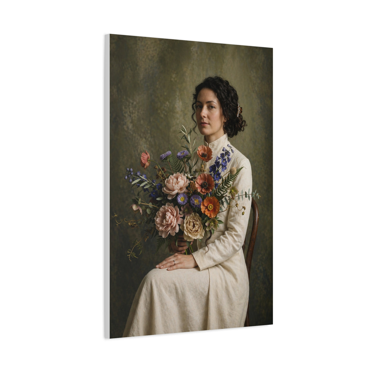 Timeless Floral Portrait Study Wall Art & Canvas Print