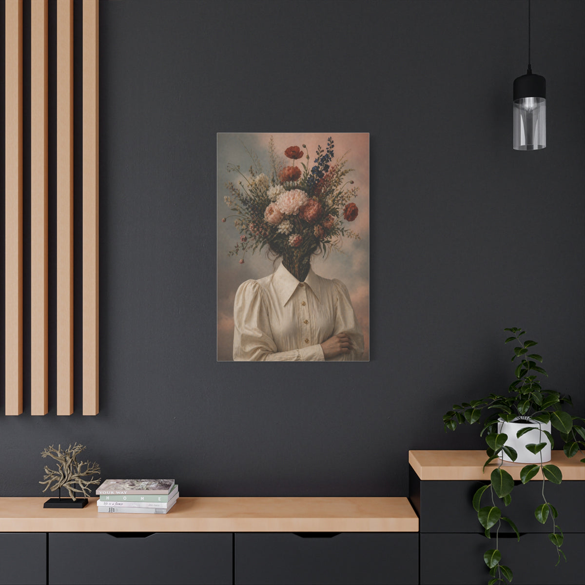 Surreal Floral Identity Portrait Wall Art & Canvas Print