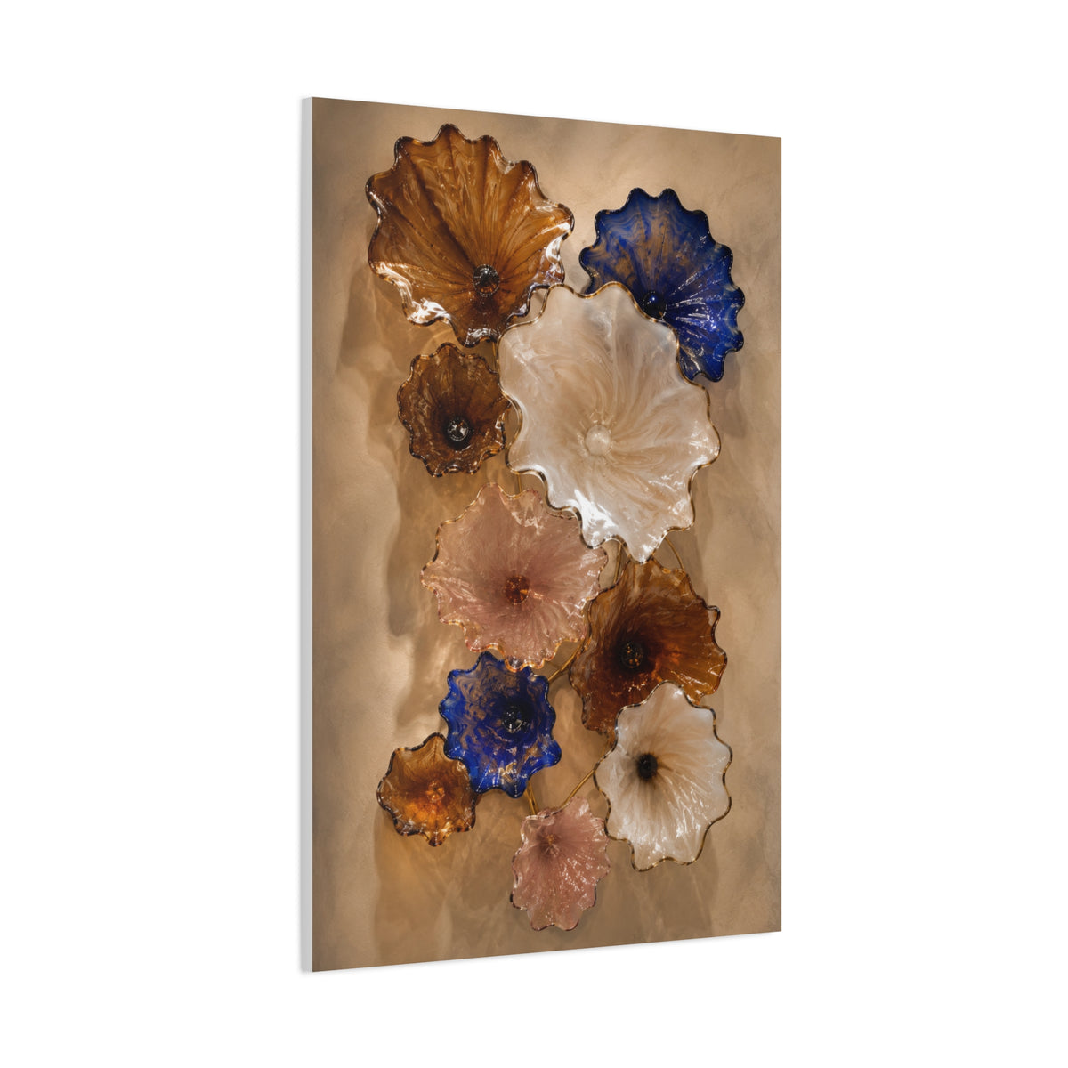 Murano Glass Floral Wall Sculpture Composition Wall Art & Canvas Print