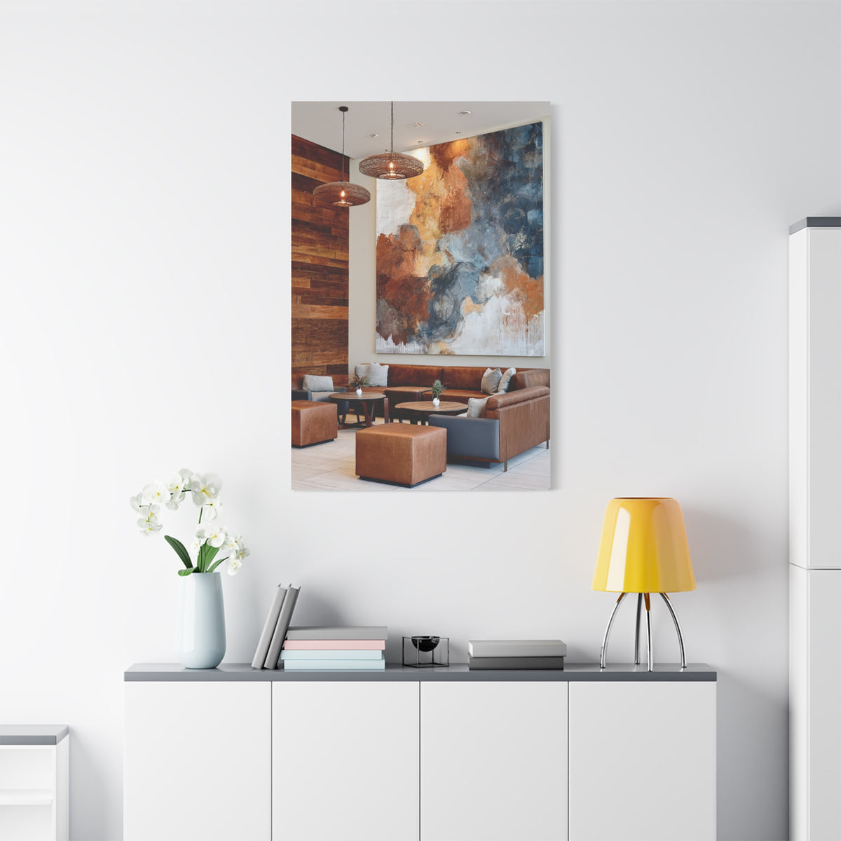 Luxury Earth Abstract Hotel Lobby Wall Art & Canvas Print