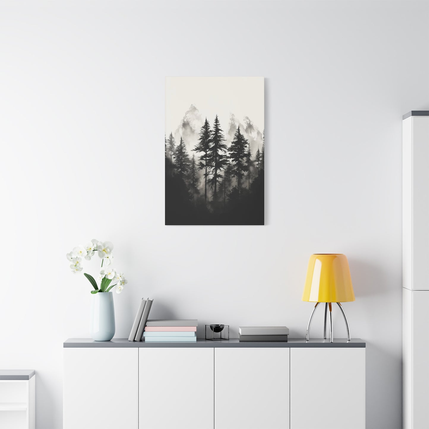Black & White Jungle & Mountains  Wall Art & Canvas Prints