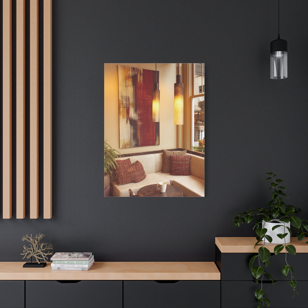Woven Fiber Art Inspired Abstract Wall Art & Canvas Print
