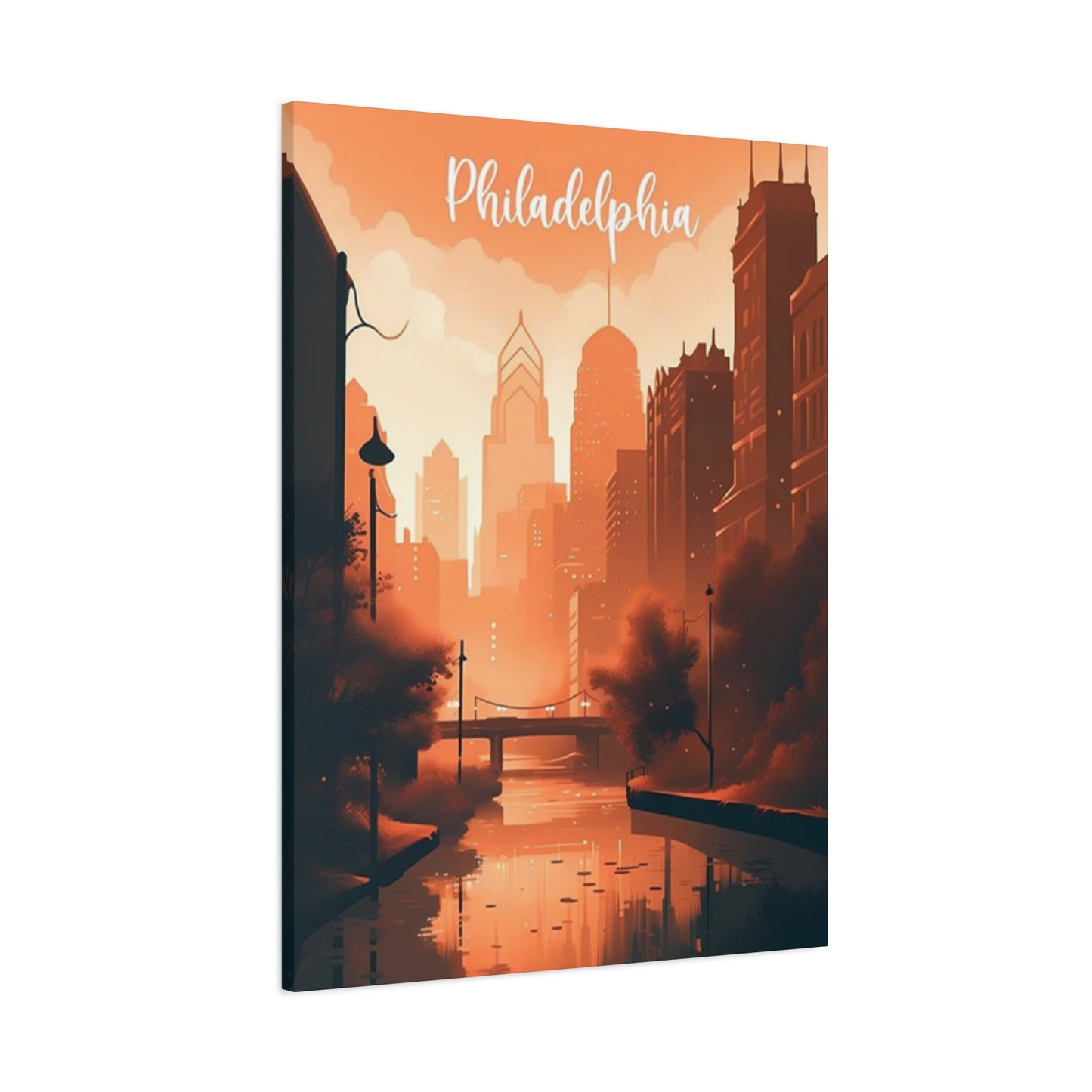 Philadelphia Warm Tone Poster Wall Art & Canvas Prints