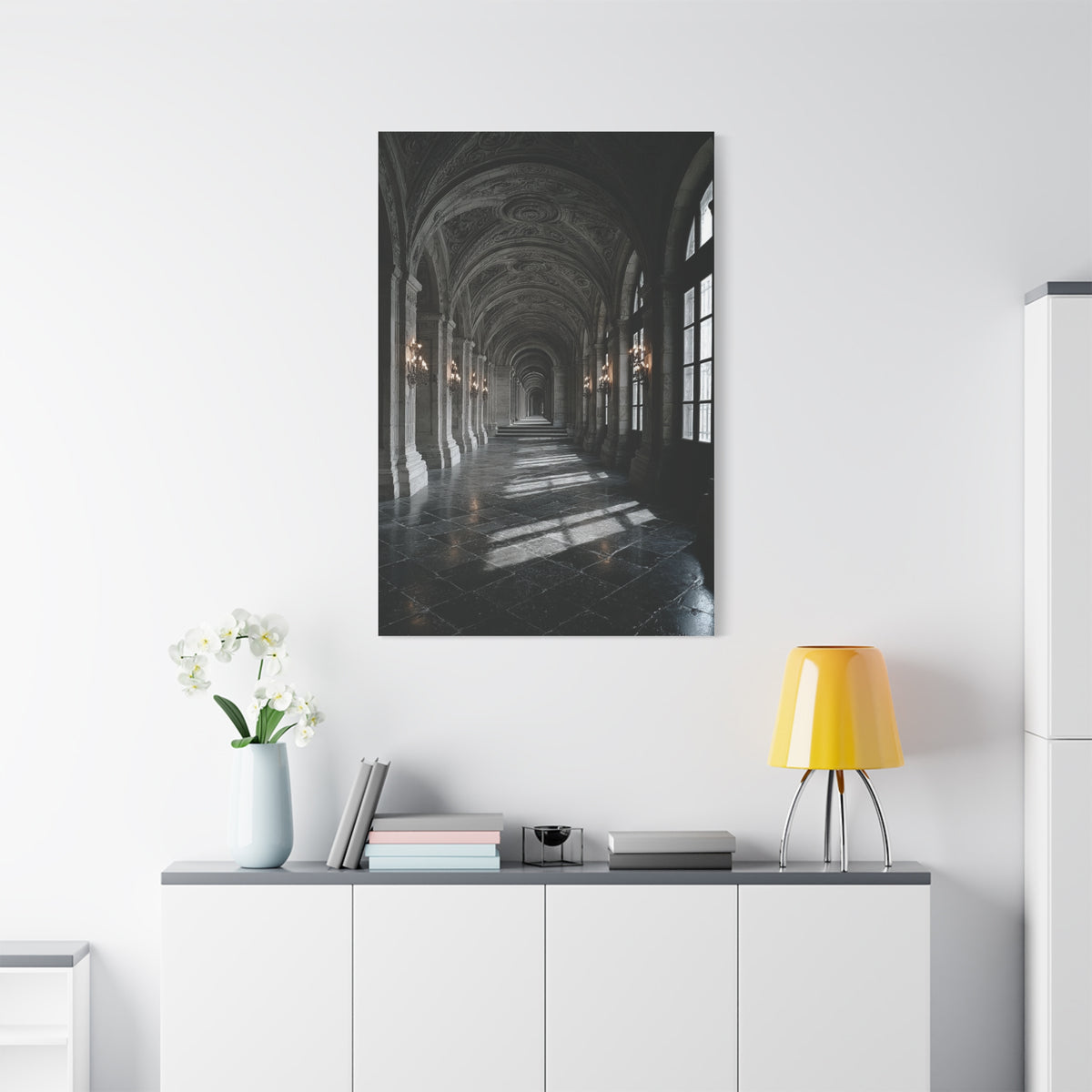 Grand Architectural Corridor Wall Art & Canvas Print