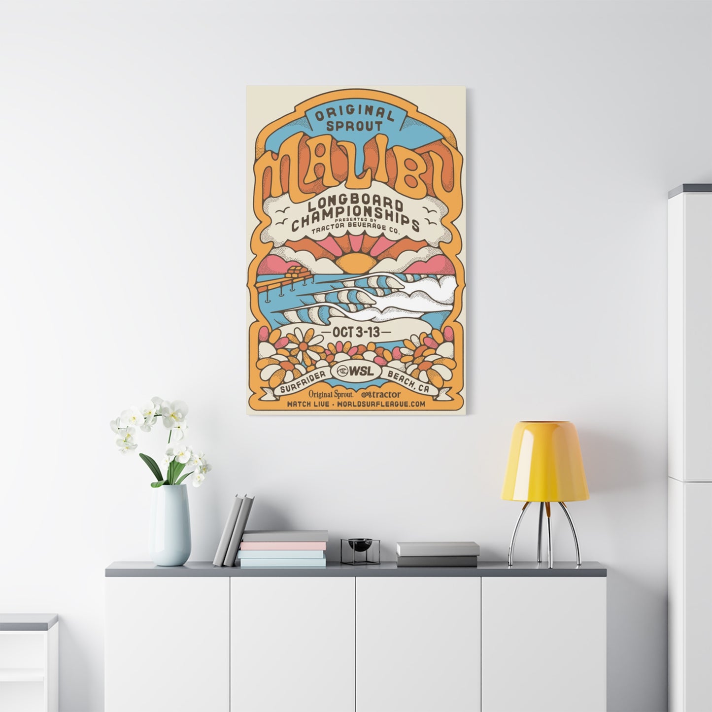 Malibu Surf Poster Wall Art & Canvas Prints
