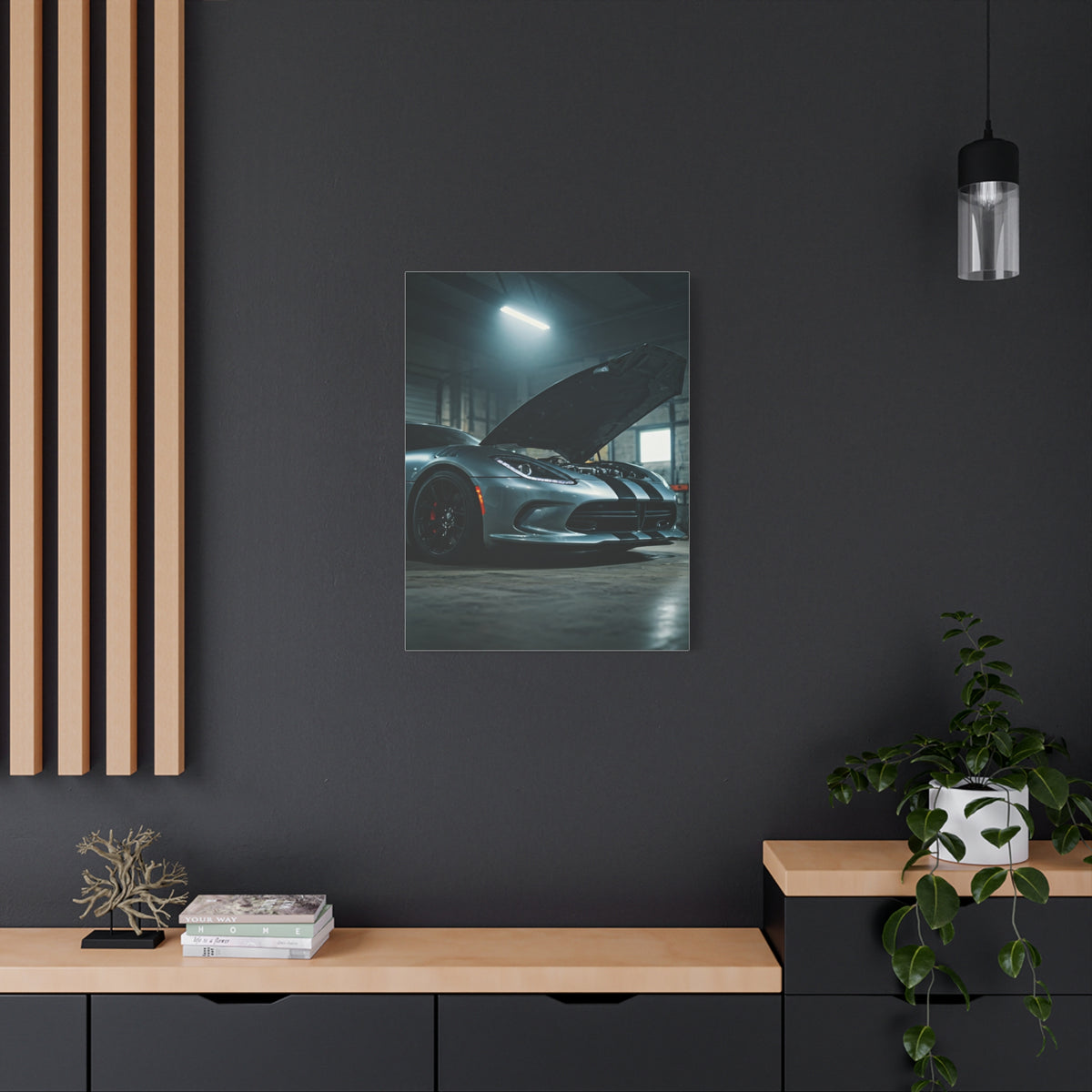 Dodge Viper Industrial Garage Power Presence Wall Art & Canvas Prints