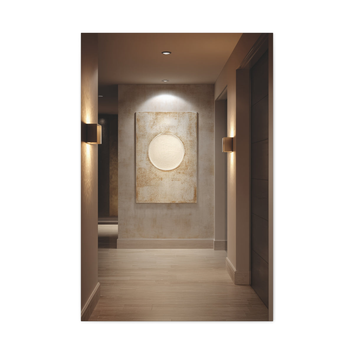 Minimalist Textured Luxury Hotel Hallway Wall Art & Canvas Print