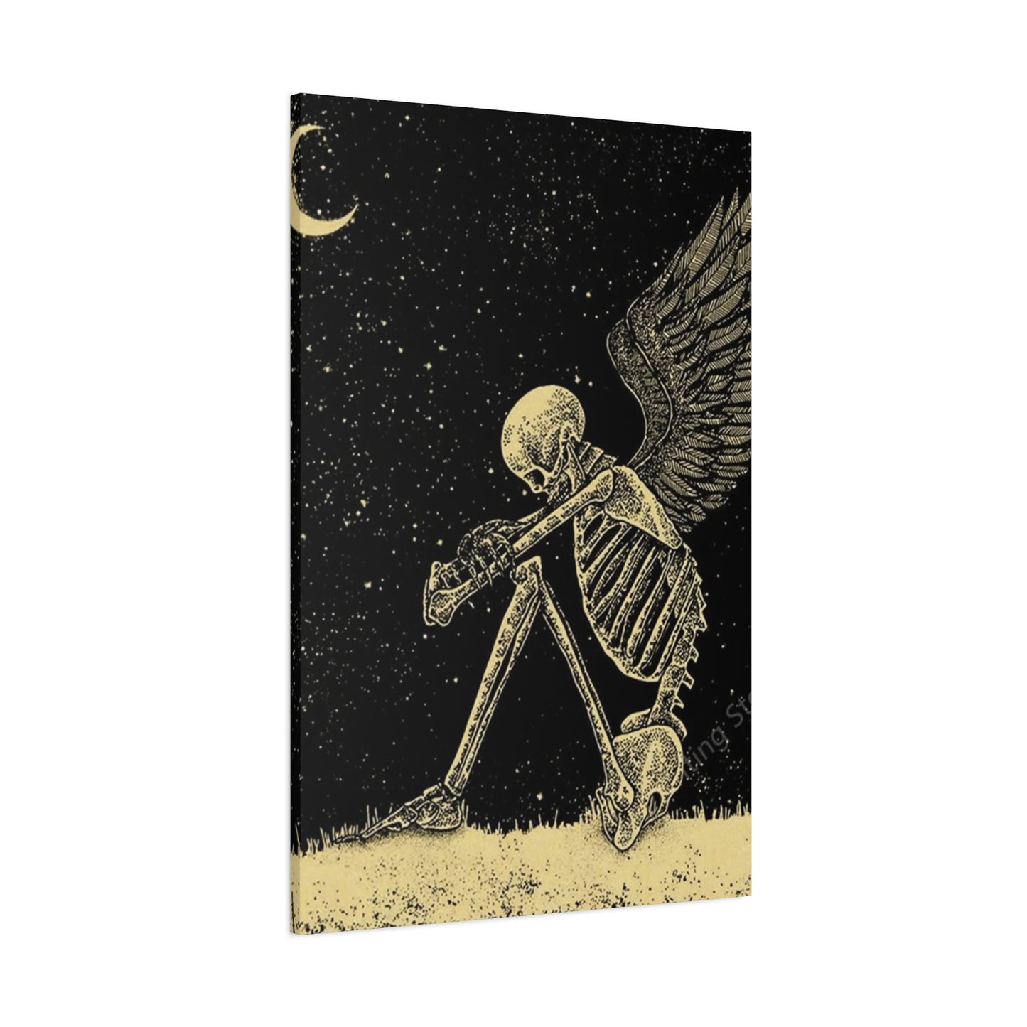 Sad Skeleton Angel Wall Art & Canvas Prints