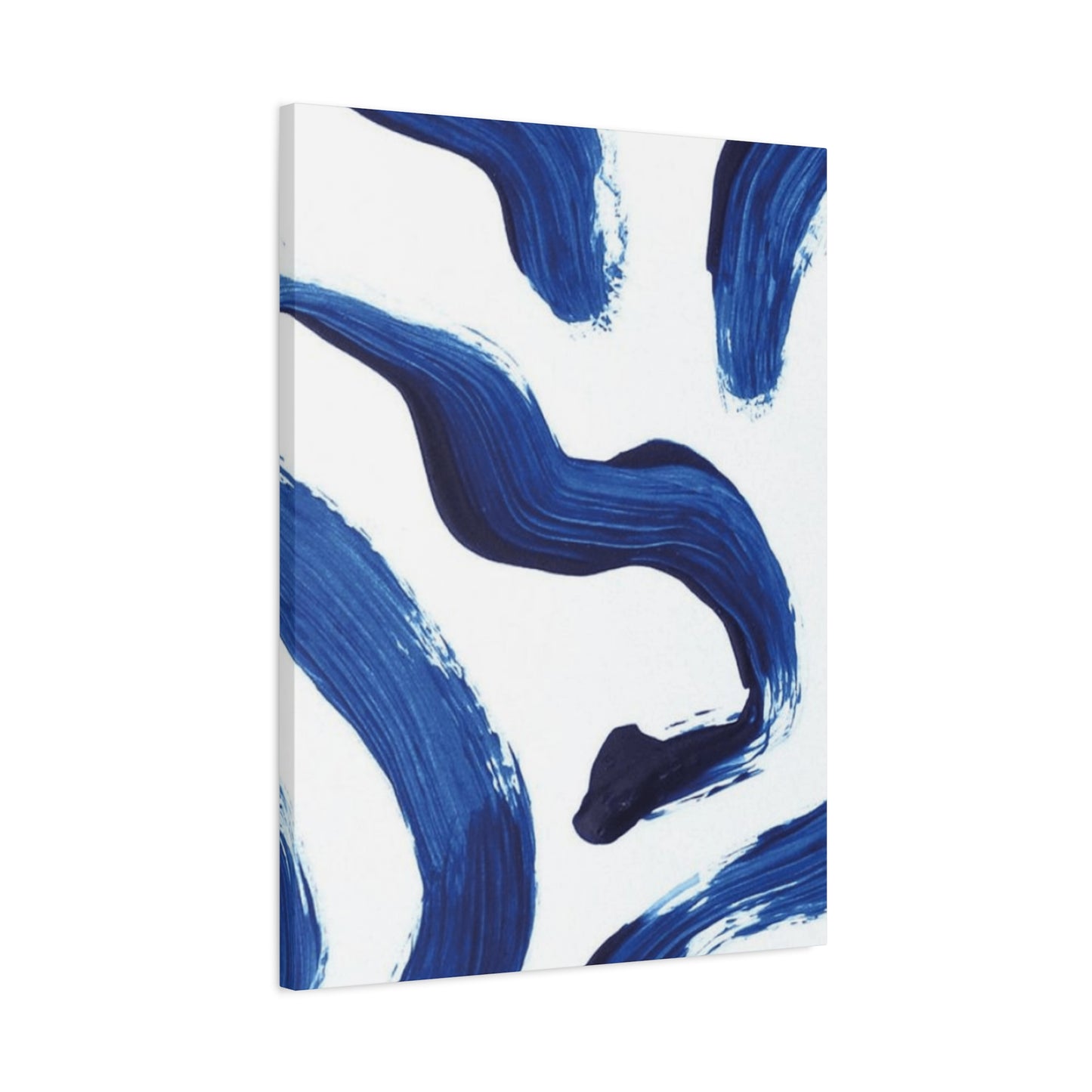 Navy Blue Paint Strokes Wall Art & Canvas Prints