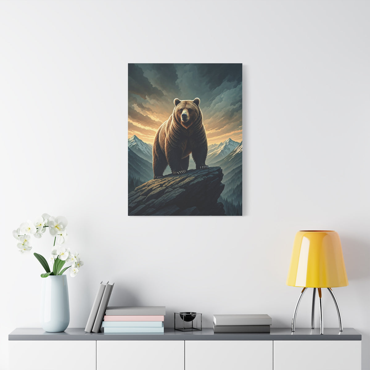Regal Grizzly Close-Up Portrait Wall Art & Canvas Prints