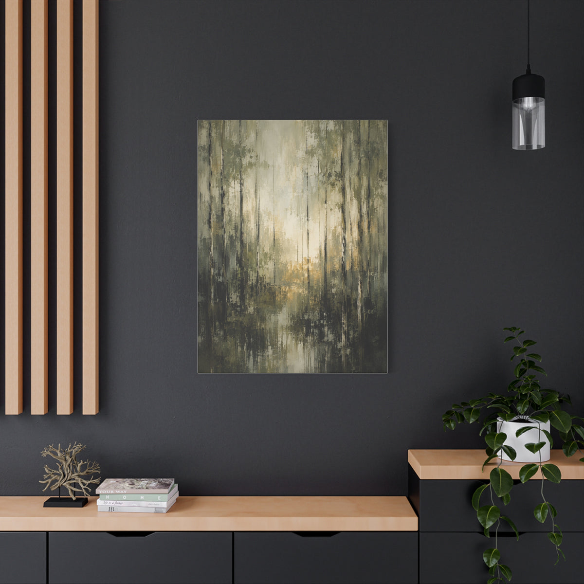 Abstract Forest Reflection Modern Trees Wall Art & Canvas Print