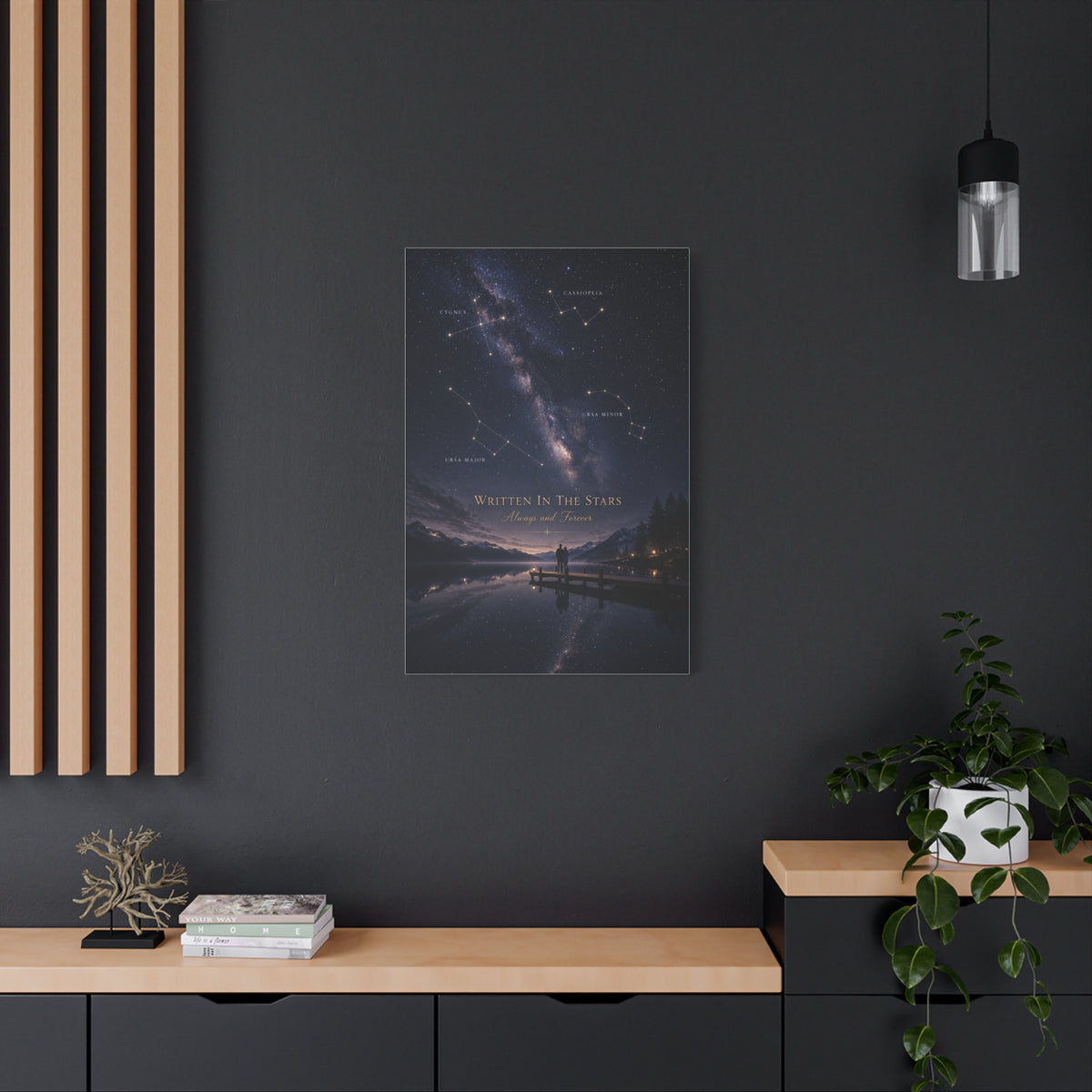Written in the Stars Celestial Love Quote Wall Art & Canvas Print