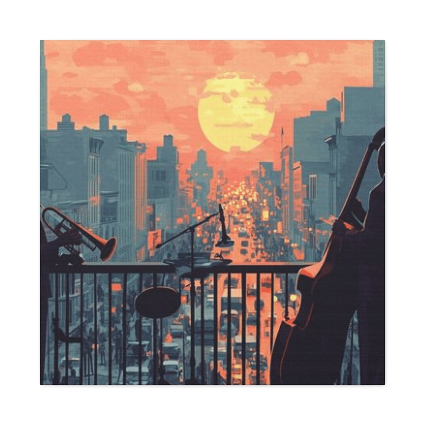Musicians in Sunset Wall Art & Canvas Prints