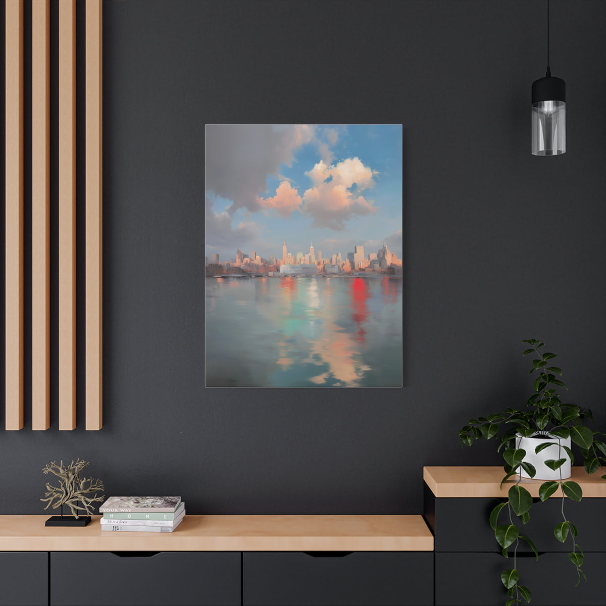 New York Skyline Pastel Dawn Serenity Wall Art & Canvas Print